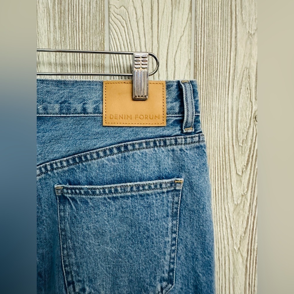 DENIM FORUM “The 90s Denim Skirt” Size 27 Indigo Blue Womens Midi - Picture 10 of 15